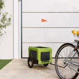 Vidaxl Dog Bike Trailer Oxford Fabric et Green et noir