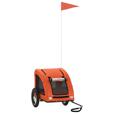 Vidaxl Dog Bike Trailer Oxford Fabric und Eisenorange