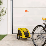 VidaXL Dog bike trailer Oxford fabric and iron yellow