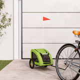 Vidaxl Dog Bike Trailer Oxford Tessuto e Green di ferro