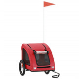 Vidaxl Dog Bike Trailer Tessuto Oxford e Red di ferro