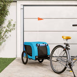 Vidaxl Dog bike trailer Oxford fabric and iron blue and black