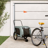 VidaXL Dog bike trailer Oxford fabric and iron gray and black