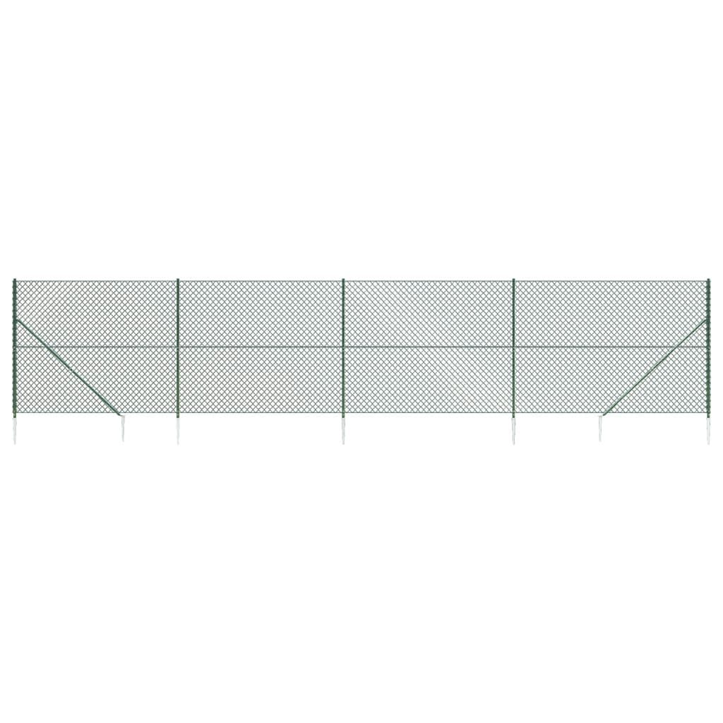 Vidaxl Gaschhek mat Buedem Anker 1.4x10 m gréng