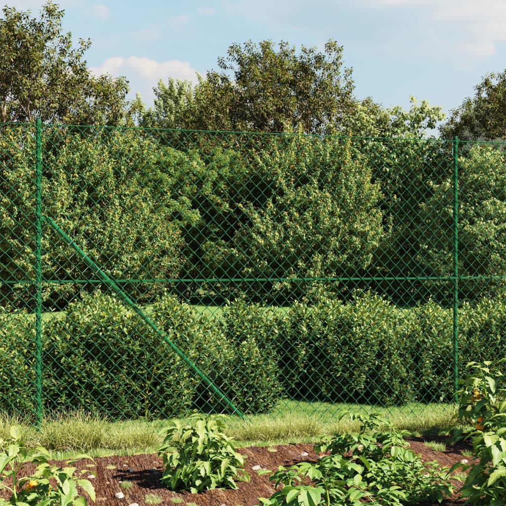 Vidaxl Gaashek mit Flansch 2,2 x 25 m grün