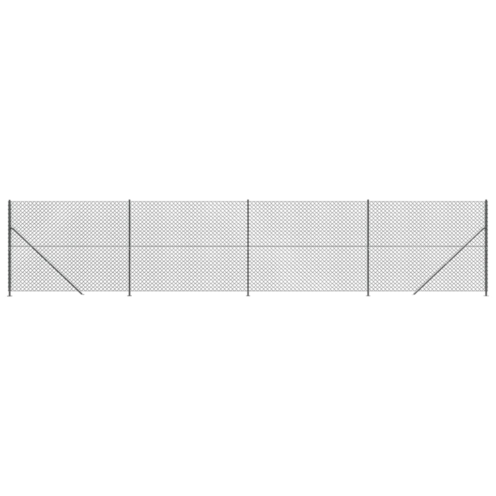 Vidaxl Mesh -staket med fläns 2,2x10 M Anthracite -färgad