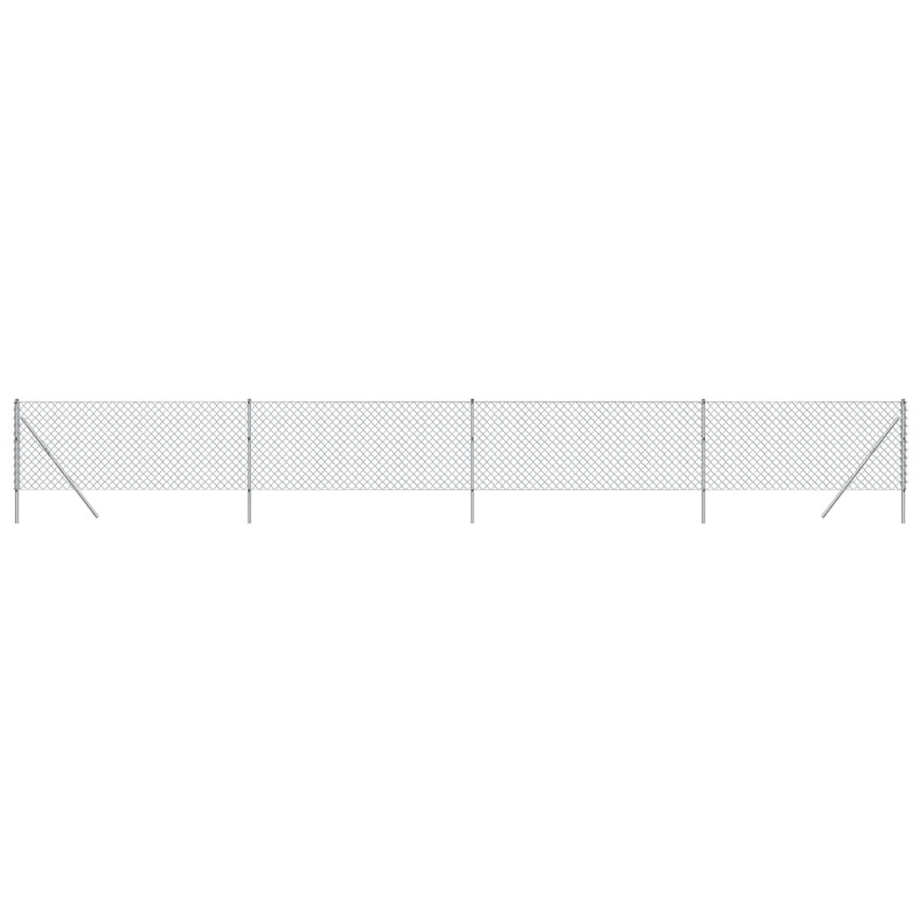 Vidaxl Mesh Fence 1x10 m de color plateado