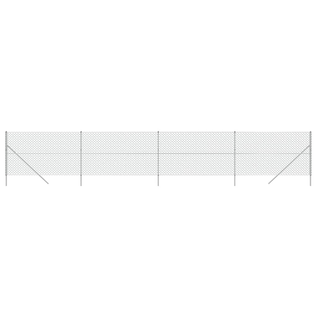 Vidaxl Mesh Fence 1.4x10 m de color plateado