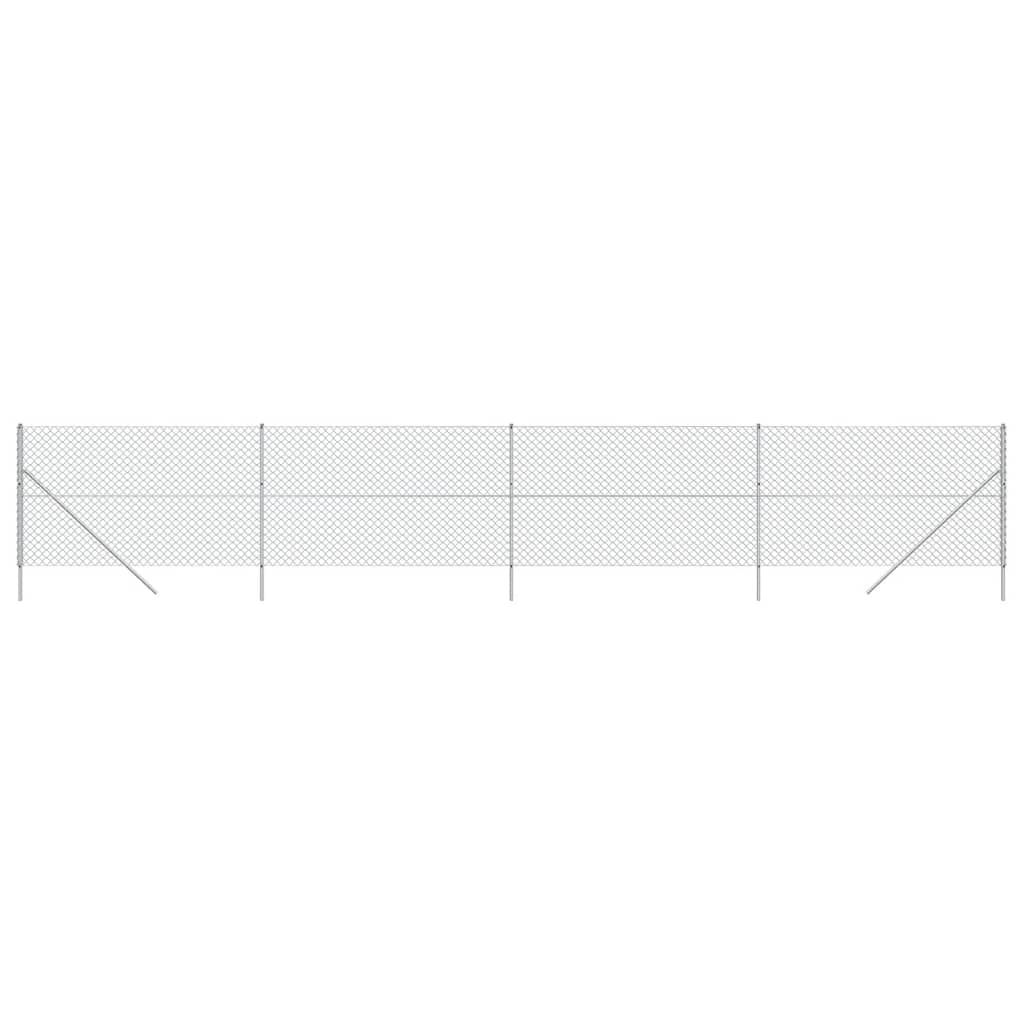 Vidaxl Mesh Fence 1.6x10 m de color plateado