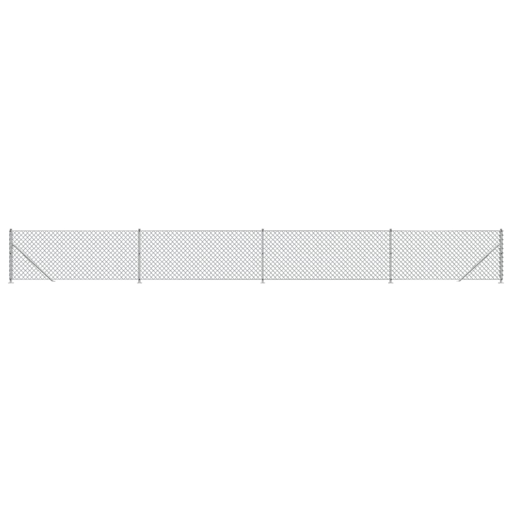 Fence a maglie Vidaxl con Flens 1x10 m di colore argento