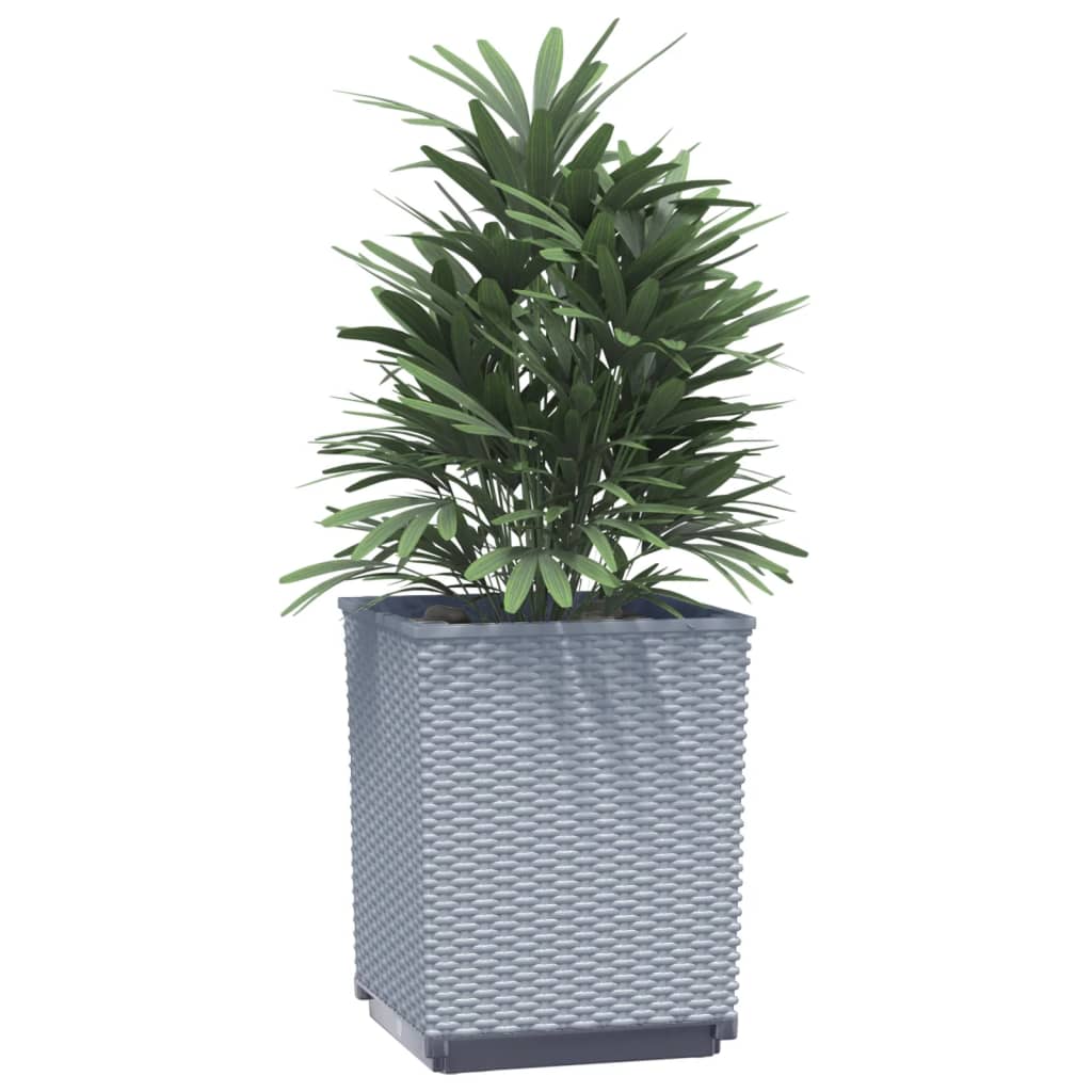 Vidaxl Fioters 2 St 30x30x37 cm Polypropene Grigio chiaro