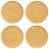 Vidaxl -Pizza -Platten 4 Stcs Ø32x1,5 cm Bambus