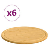 VIDAXL -Schneidebretter 6 STS Ø40x1,5 cm Bambus