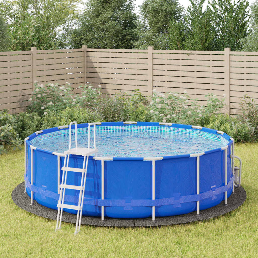 Vidaxl Pool terreno Ø458 cm poliestere geotessile grigio chiaro