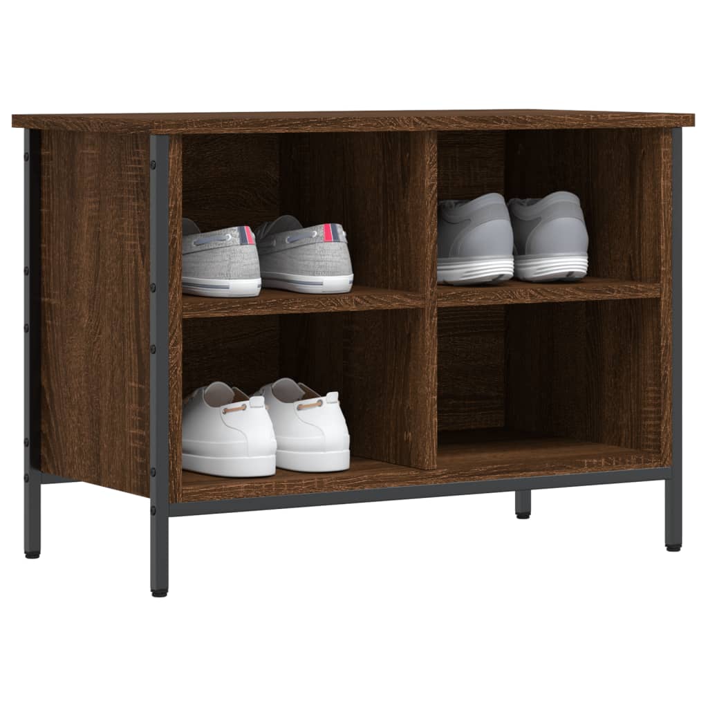 Vidaxl Cabinet da scarpe 69x35x50 cm Colore in rovere marrone in legno