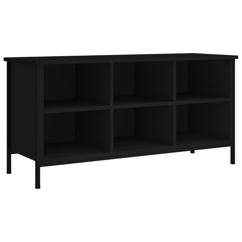 Vidaxl Cabinet da scarpe 100x35x50 cm Proprieted Black