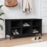 Vidaxl Cabinet da scarpe 100x35x50 cm Proprieted Black