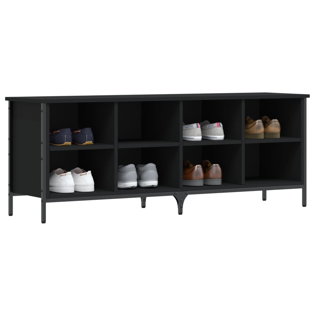 Vidaxl Cabinet da scarpe 131x35x50 cm Proprieted Black