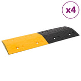 VidaXL Verkeersdrempels 4 st 97x32,5x4 cm rubber geel en zwart