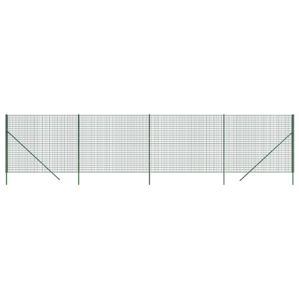 Vidaxl Wire Mesh Fet 1,4x10 M Galvaniseret stålgrøn