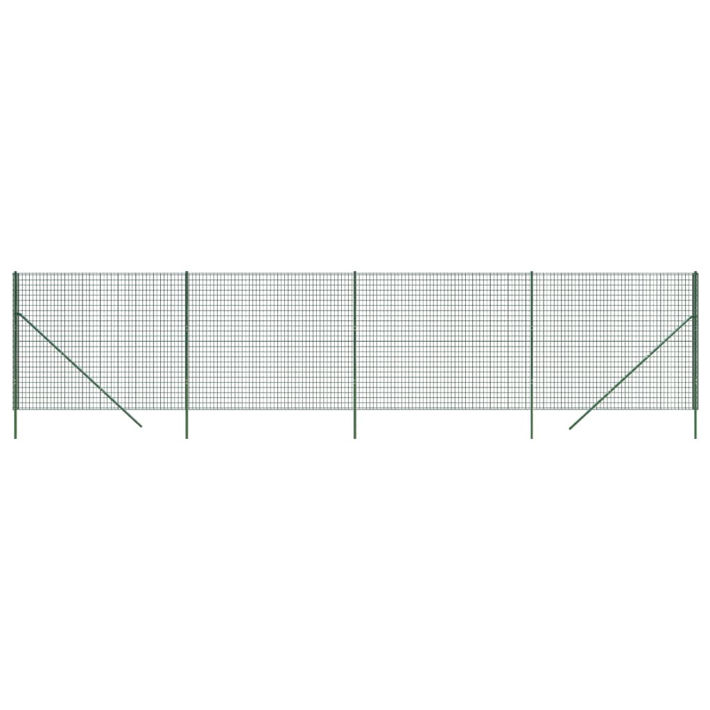 Vidaxl Wire Mesh Fet 1,6x10 M Galvaniseret stålgrøn