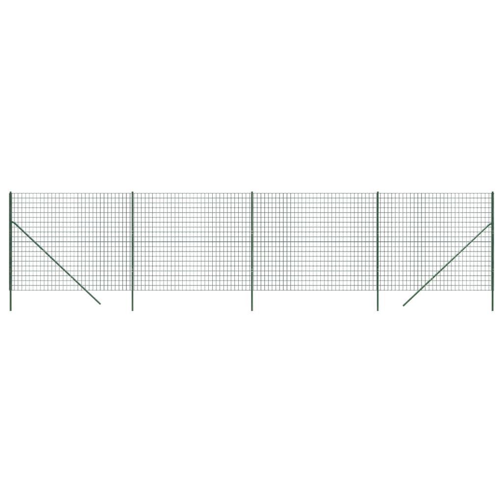 Vidaxl Fil Fet 1,6x10 m en acier galvanisé vert