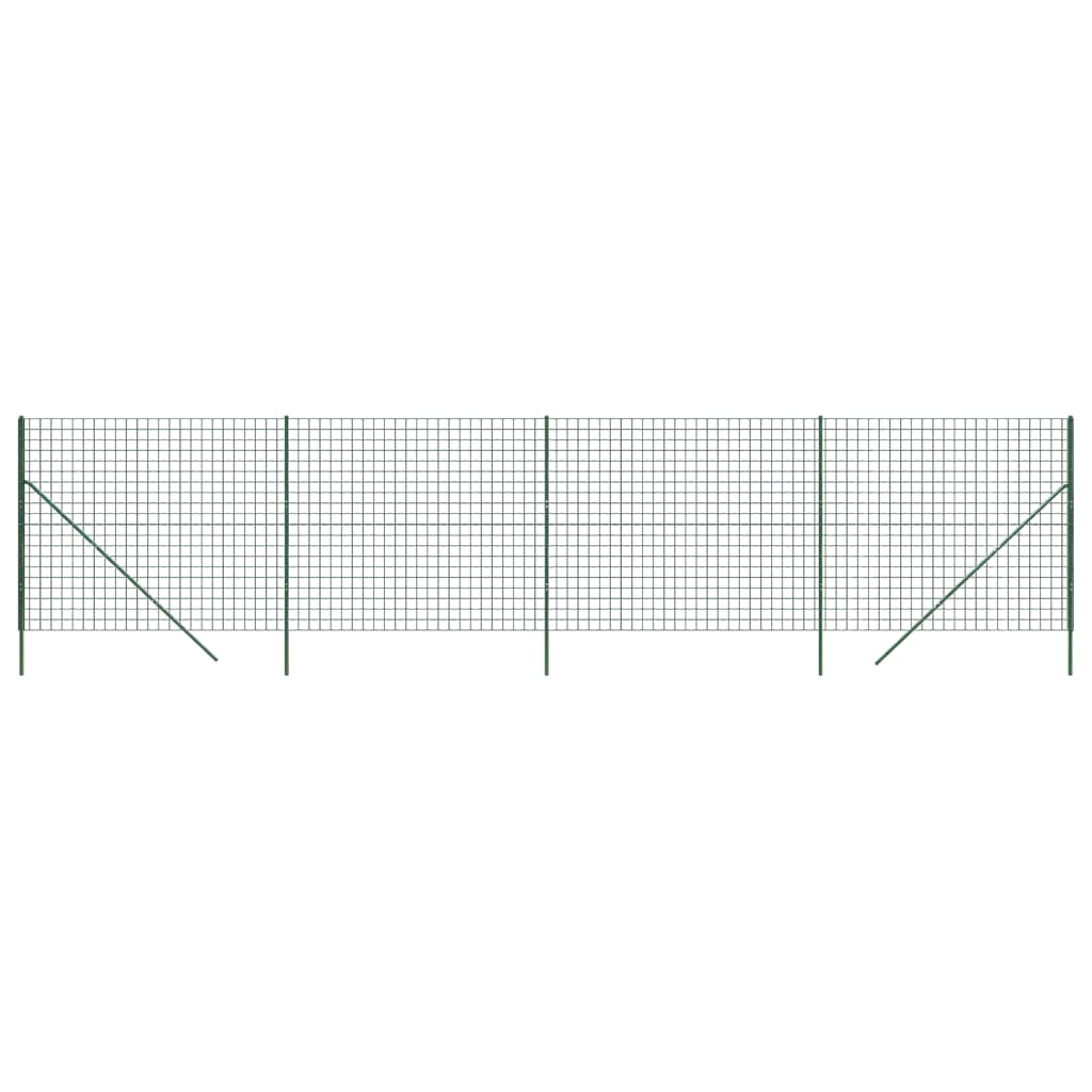 Vidaxl Fil Fet 1,4x10 m Galvanisé en acier vert