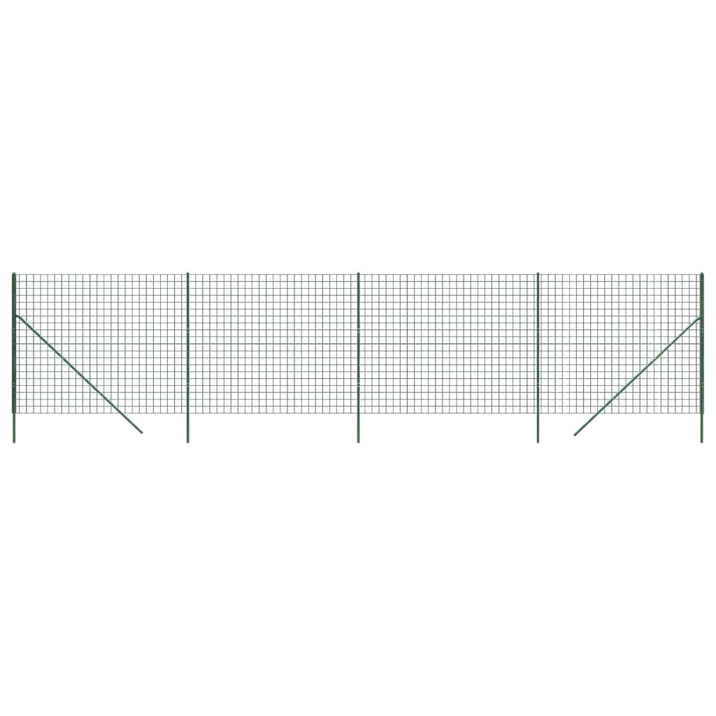 VidaXL Draadgaashek 1,6x10 m gegalvaniseerd staal groen