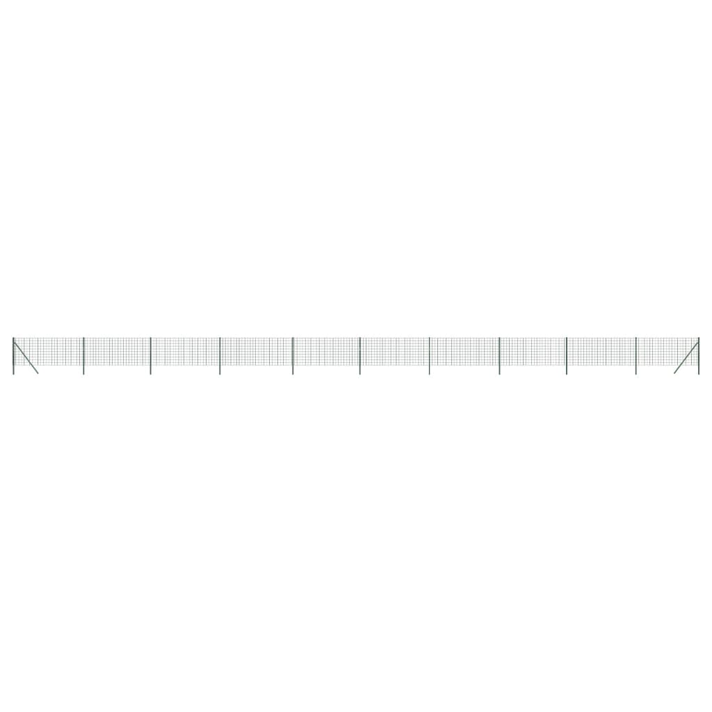 Vidaxl Fet Fet 0,8x25 m Galvanisé en acier vert