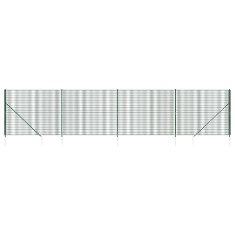 VidaXL Draadgaashek met grondankers 1,8x10 m groen