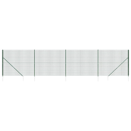 VidaXL Draadgaashek met grondankers 1,6x10 m groen