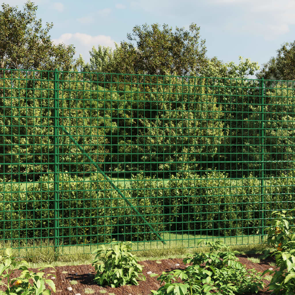 Vidaxl Wire Mesh Fet se zemními kotvami 1,8x10 m zelená