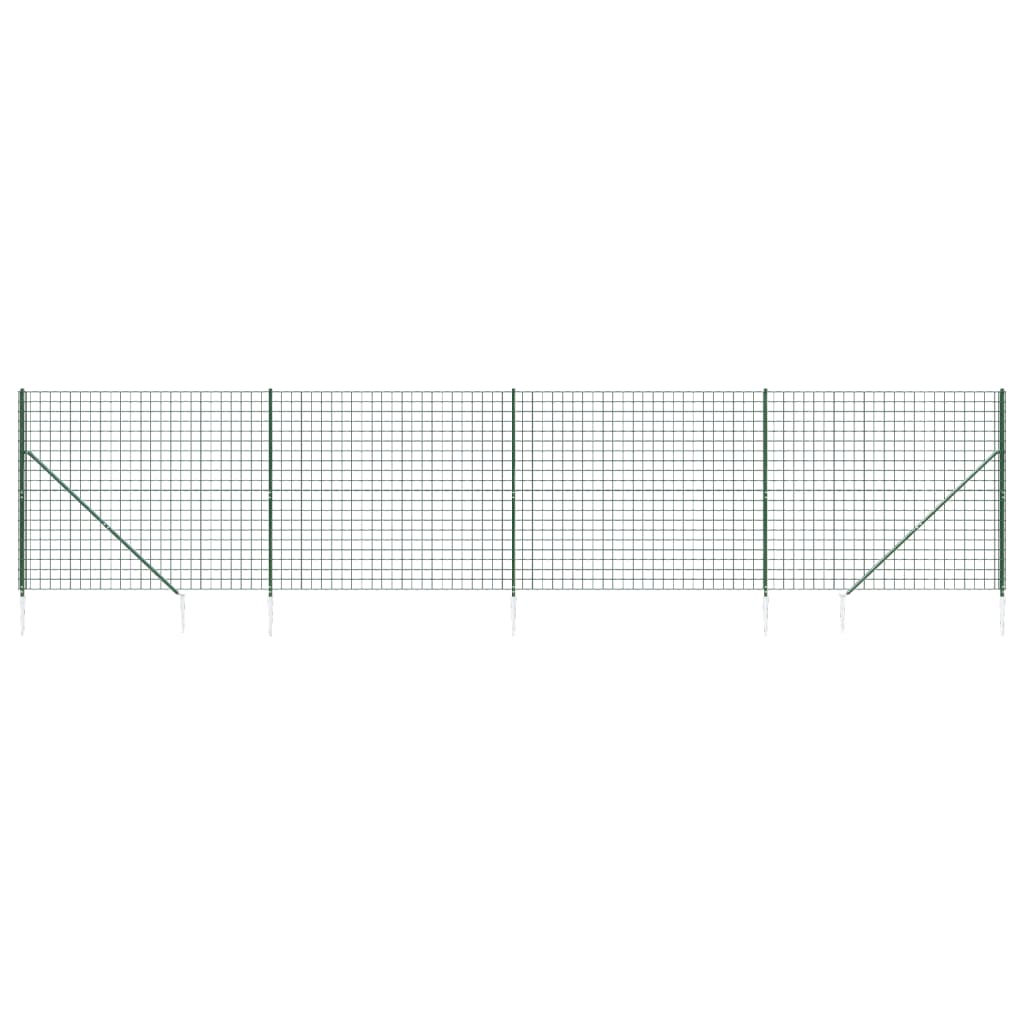 Vidaxl Fet Fet avec ancres de terre 1,8x10 m vert