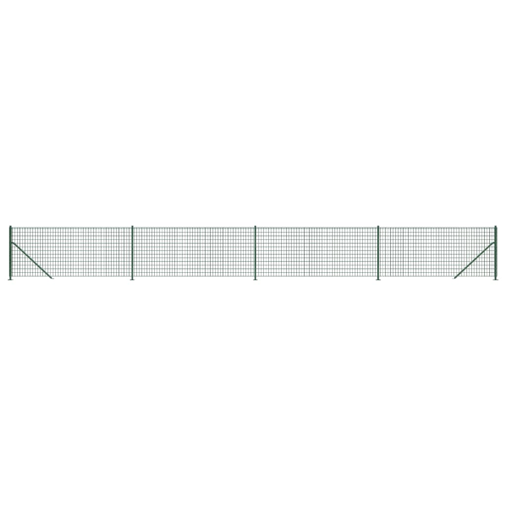 VidaXL mesh fence with flens 1x10 m green