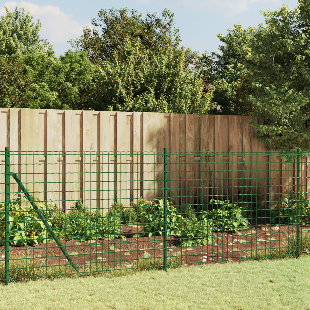 VidaXL mesh fence with flens 1x10 m green