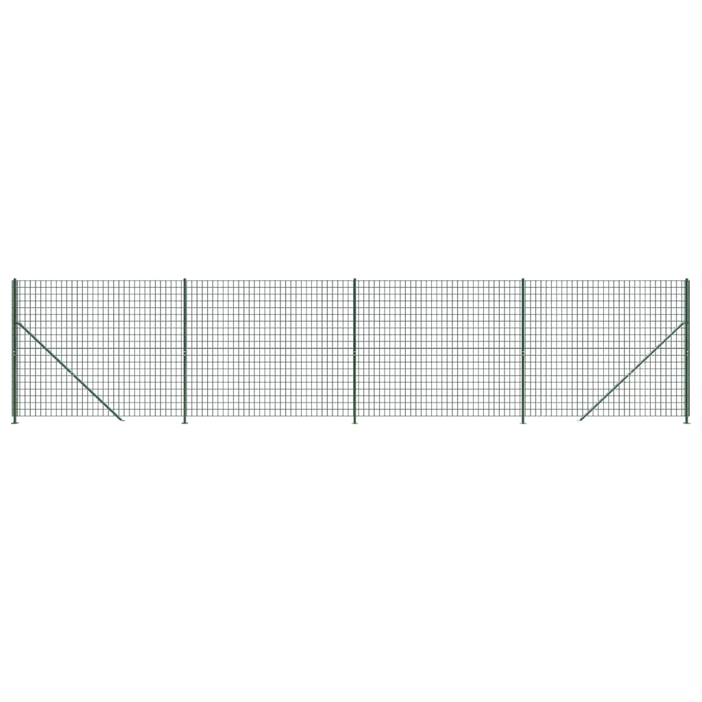 FET de maille filaire Vidaxl avec des flens 2x10 m vert