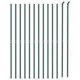 Fence a rete filo Vidaxl con flangia 0,8x25 m verde