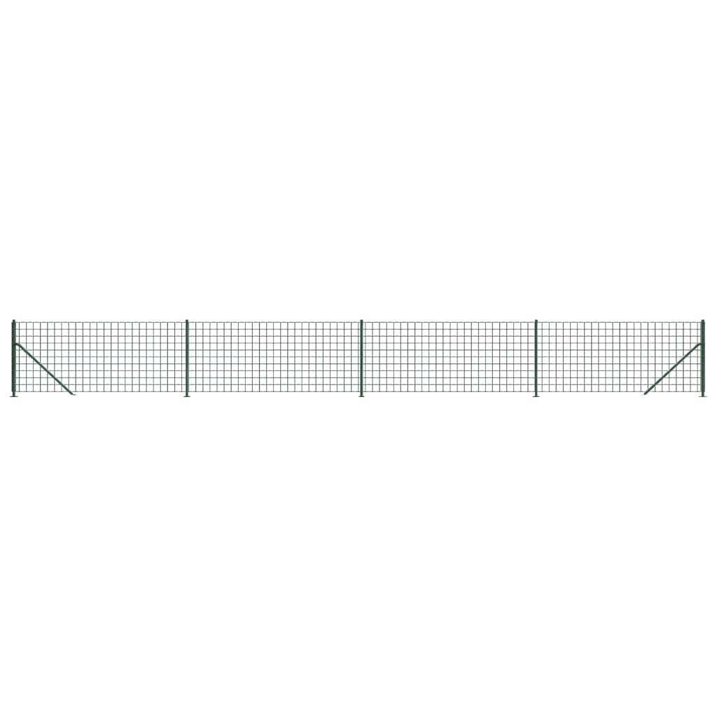 VidaXL mesh fence with flens 1x10 m green