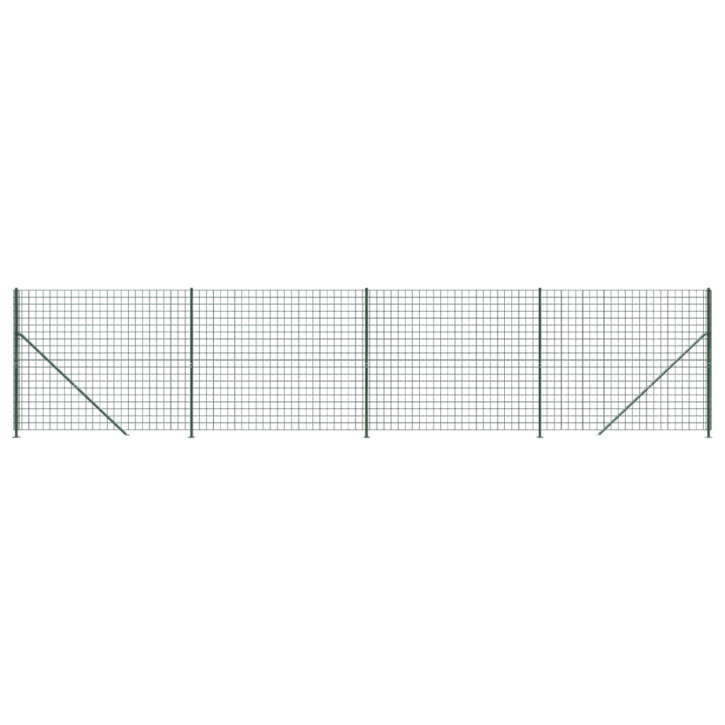 Vidaxl Wire Mesh Fet med flange 1,6x10 m grøn