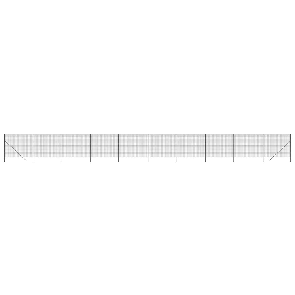 VidaXL Draadgaashek 1,6x25 m gegalvaniseerd staal antracietkleur