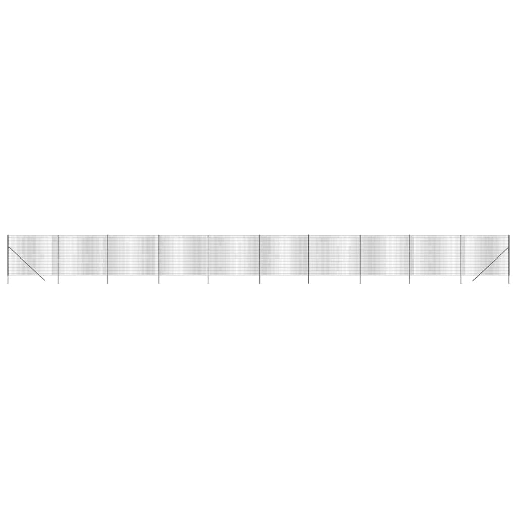 VidaXL Draadgaashek 2x25 m gegalvaniseerd staal antracietkleur