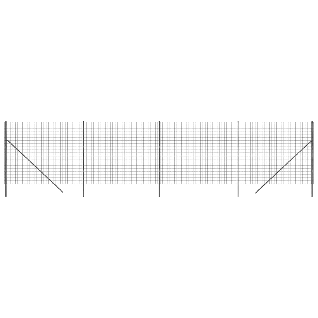 Mesh de alambre Vidaxl FET 1.6x10 M de acero galvanizado antracita