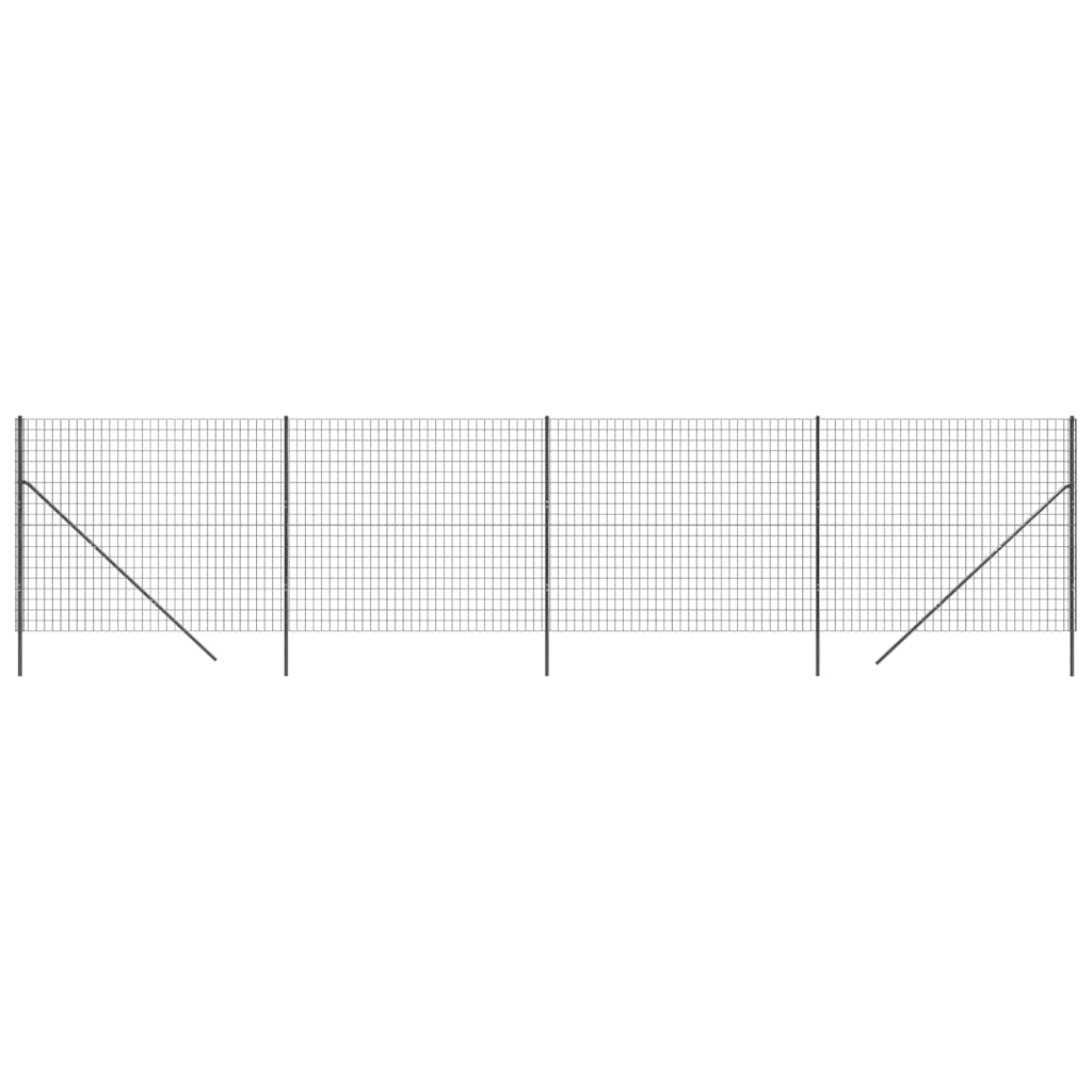 Vidaxl Wire mesh fet 2.2x10 m Galvanized Steel Anthracite -colored