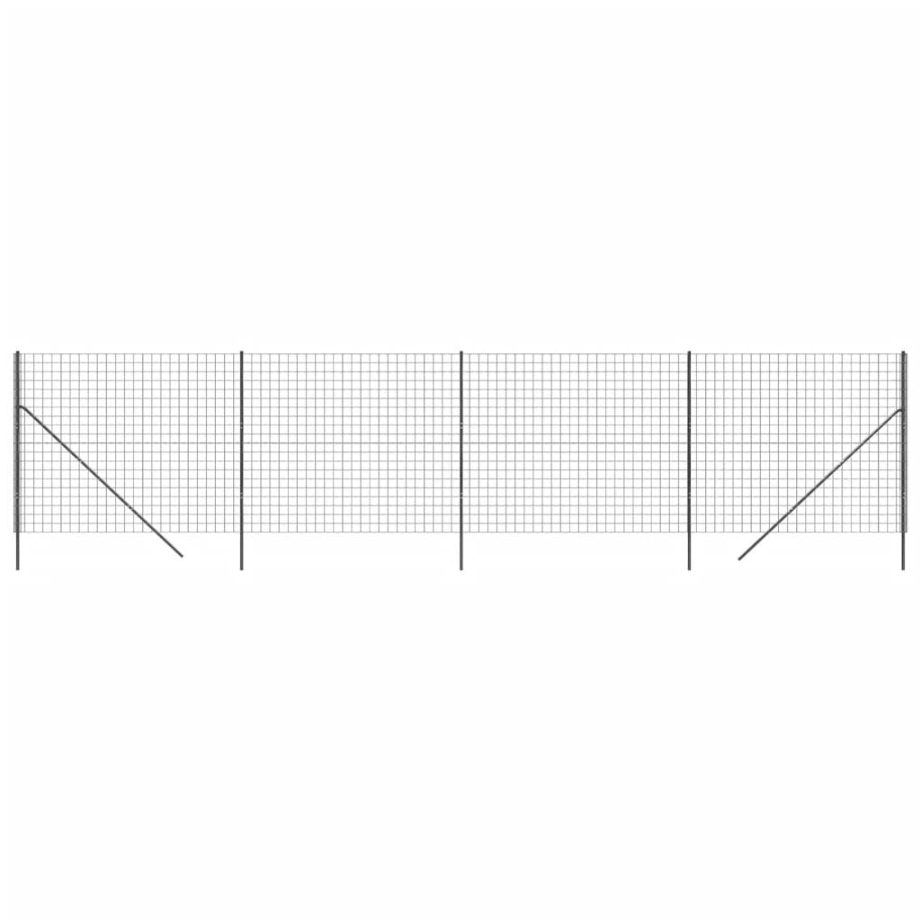 VidaXL Draadgaashek 1,6x10 m gegalvaniseerd staal antracietkleurig