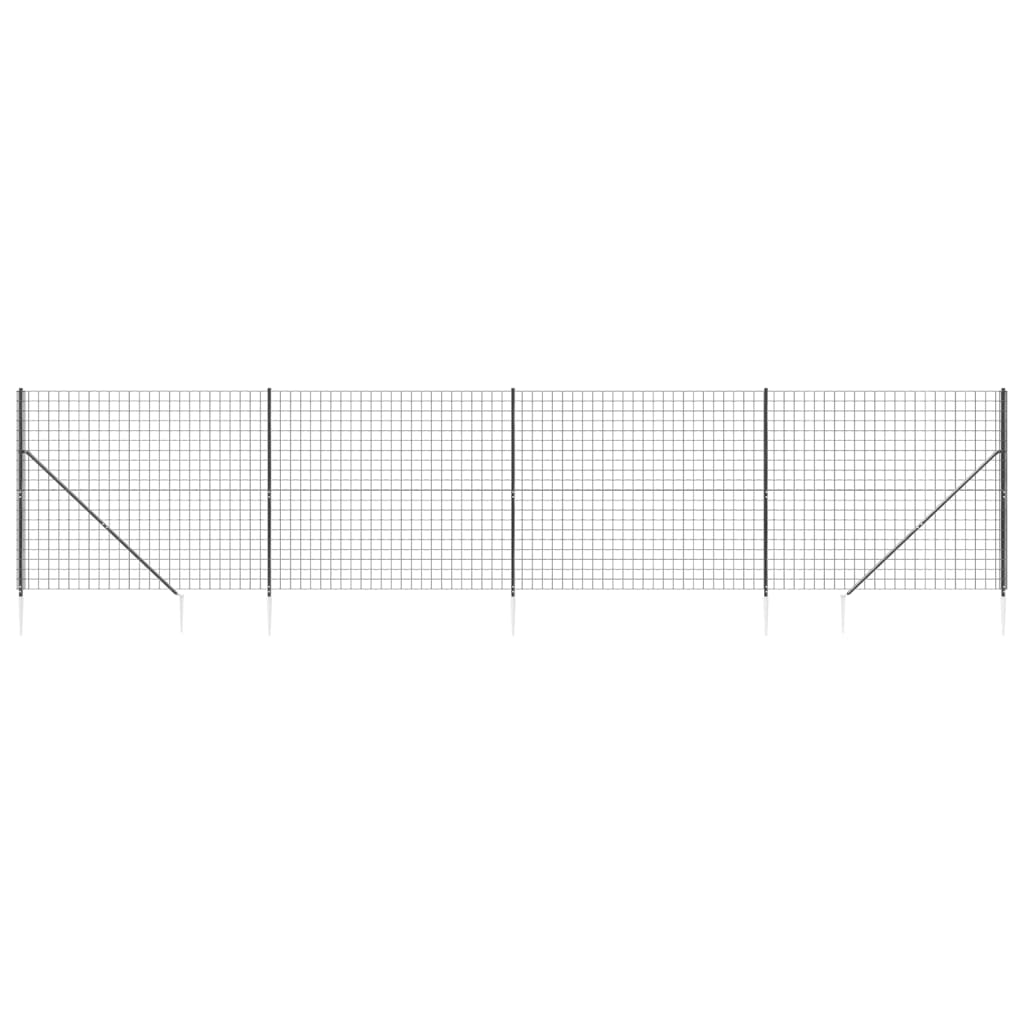 Vidaxl Drot Mesh fet mat Buedem Anker 1,8x10 m anhracit -cored