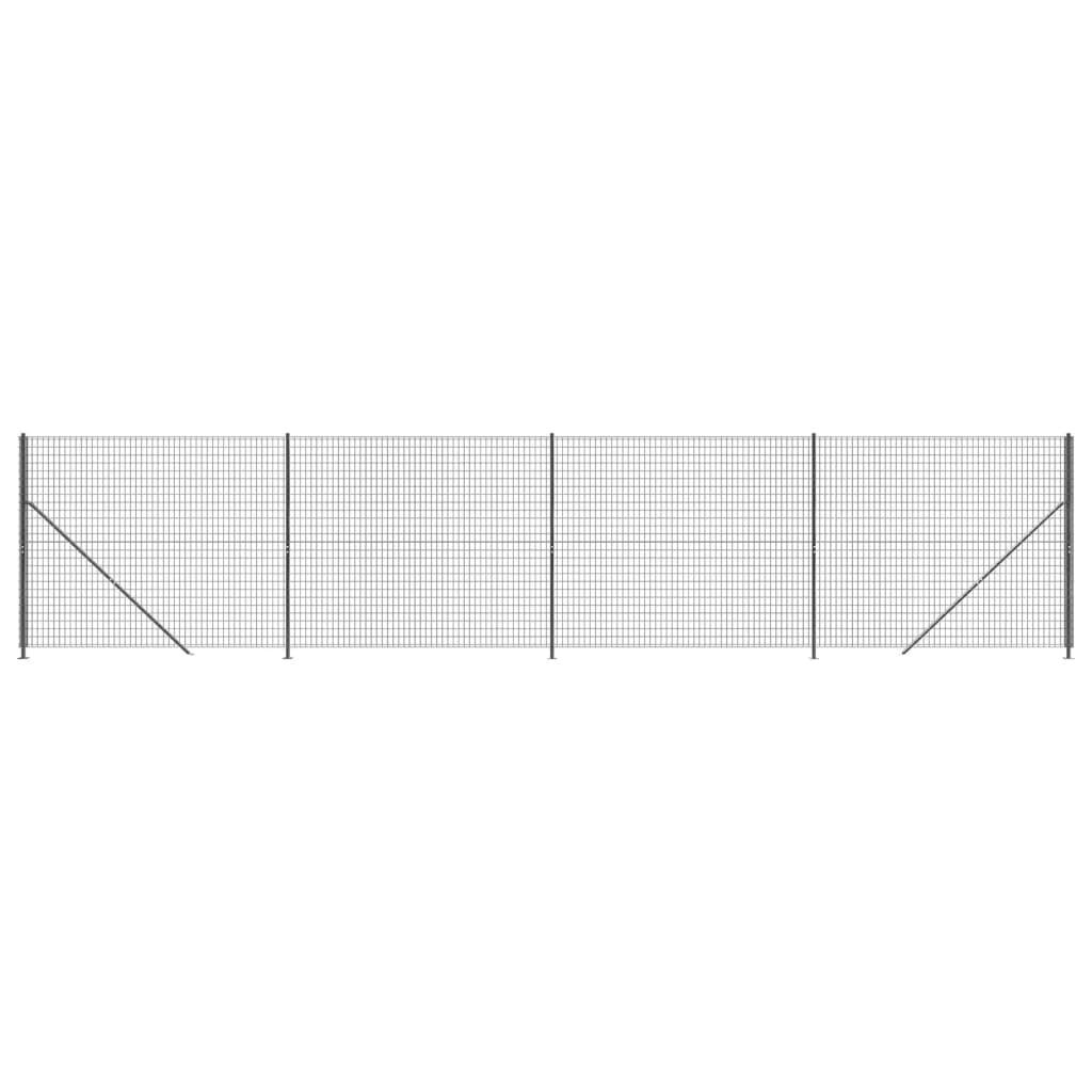 Vidaxl Wire Mesh FET med flens 1,8x10 m Antracitt -farget