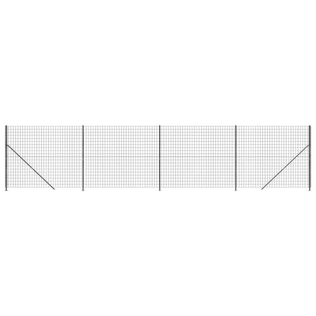 Vidaxl -Drahtgitterfet mit Flansch 1,6 x 10 m Anthrazit -gelöscht