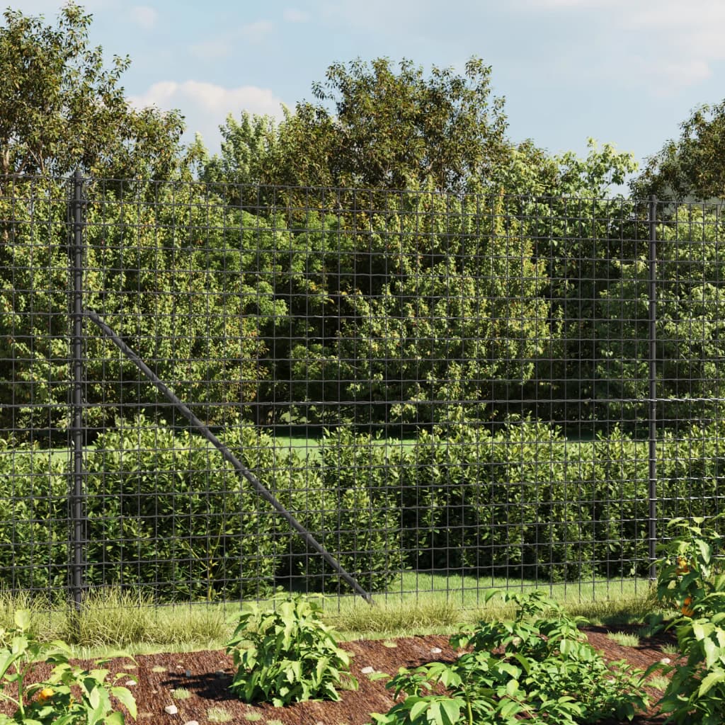 Vidaxl wire mesh fence with flens 2x10 m anthracite colored