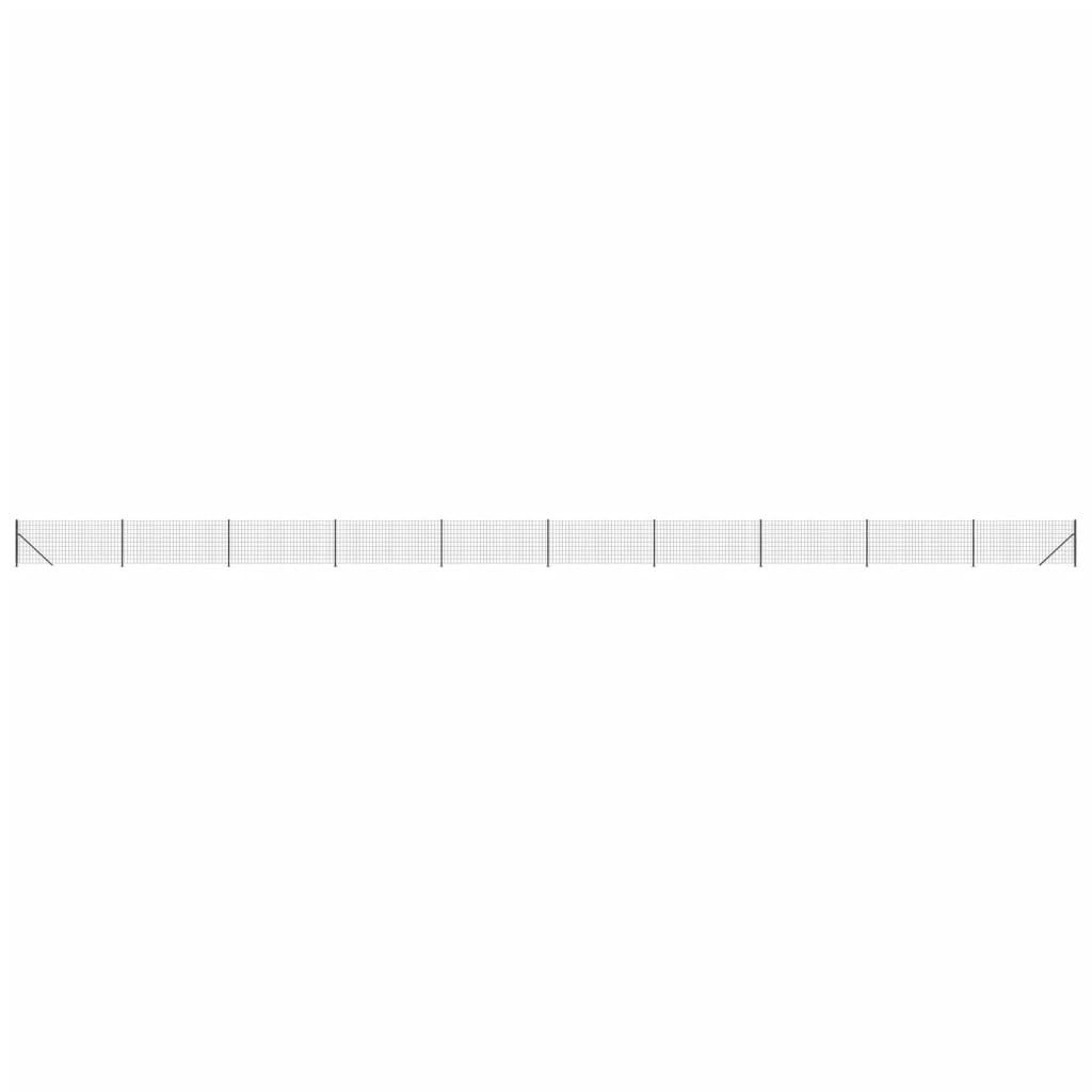 Vidaxl -Drahtgitterzaun mit Flansch 0,8 x 25 m Anthrazitfarbe