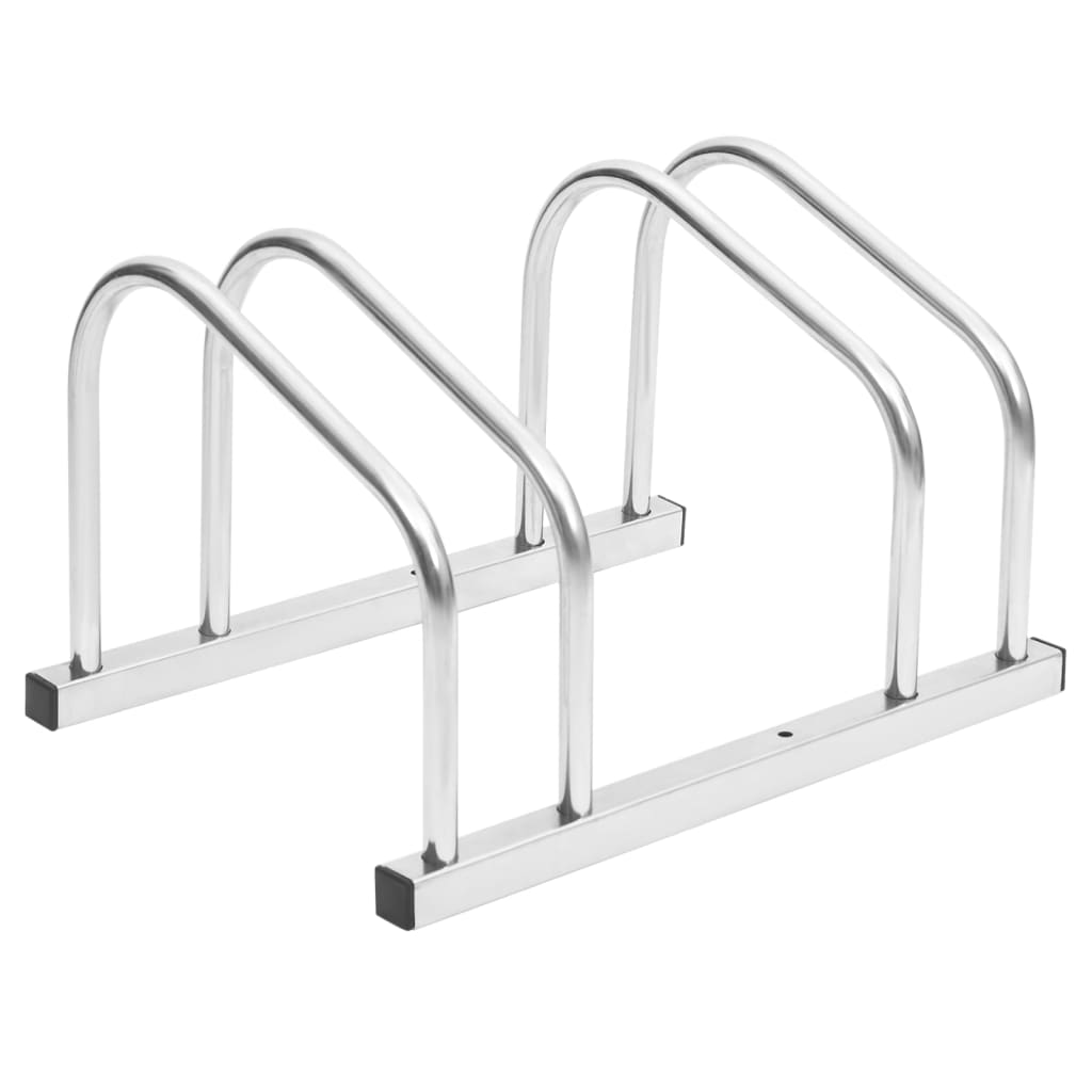 Vidaxl bicycle rack for 2 bicycles galvanized steel